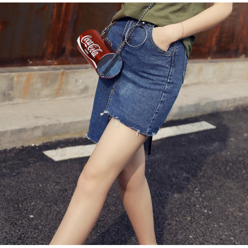 2018 summer irregular fashion slim jeans skirt