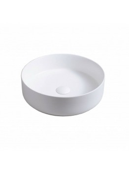 360*360*120mm Bathroom Round Above Counter White Ceramic Wash Basin