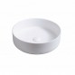 360*360*120mm Bathroom Round Above Counter White Ceramic Wash Basin