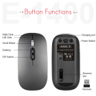 iMICE E-1400 Bluetooth+2.4G Rechargeable Wireless Mouse White