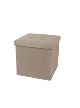 Foldable Storage Box Beige 38x38x38cm