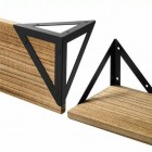 3PCs Wooden Industrial Floating Shelves