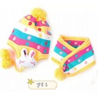 Kids Hat, Baby Children Rabbit Knit Beanies with Scarf - 4 Colours Available