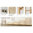 Build-Your-Own Stackable Bamboo Shelf - 2 Tier