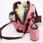 2PCS SET Waterproof Multifunctional Baby Nappy Bag Pink