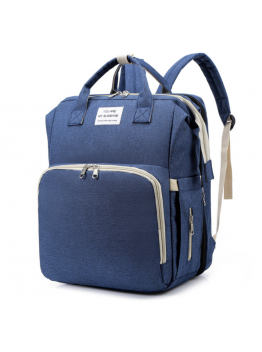 Mommy Bag with Bed Mommy Backpack Blue