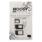 4 in 1 SIM Card Adapter Nano Micro Regular with Pin - Black