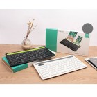 Wireless Bluetooth/2.4G Keyboard for Tablet Mobile Phone - White