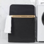 Laundry Hamper with Lid - Black