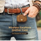 Oxford Genuine Leather AirPods Pro 2 Case Brown