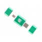 Alloy OTG USB 2.0 Media Cards Reader - Green