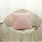 3D Rhombus Plush Cushion Light Pink
