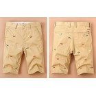 casual embroidery straight short pants