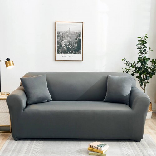 2 Seater Cover Couch Cover 145-185cm Solid Grey