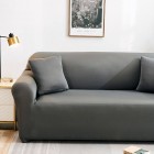 2 Seater Cover Couch Cover 145-185cm Solid Grey