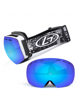 Anti-fog UV Ski Snowboard Goggles Windproof Glasses - Blue