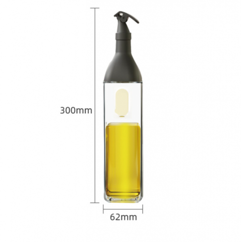 Automatic Glass Kitchen Oil Bottle Black