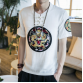 Chinese-style-dragon-embroidery-summer-short-sleeve-t-shirt