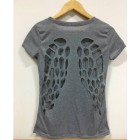 2018 amazon angel wing carving short sleeve t-shirt