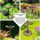 Outdoor Traditional Resin Garden Bird Bath-Copper